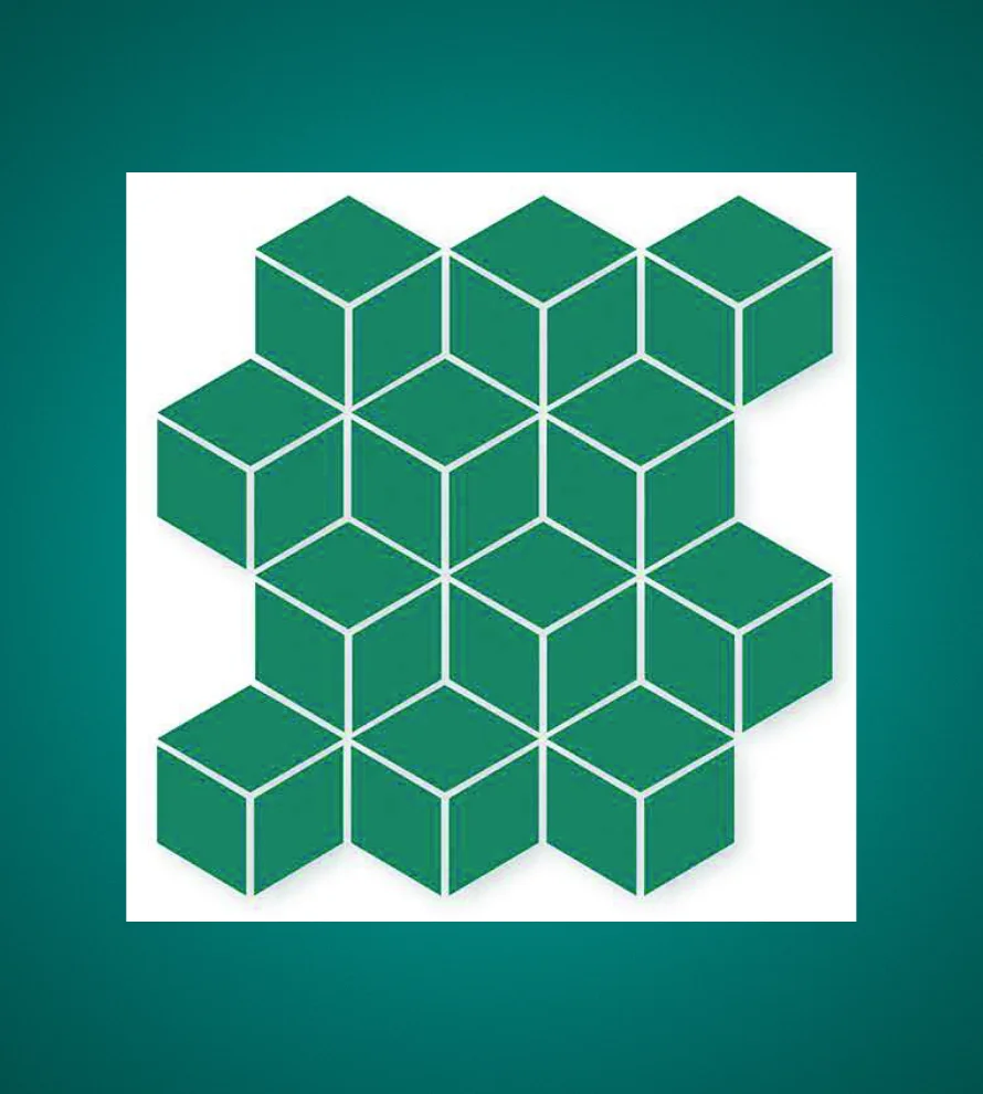 300x300 3D_RHOMBUS_G3D13 Porcelain Tile - Image 1